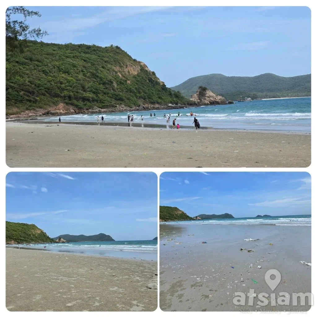 หาดน้ำใส แสมสาร ชายหาดสะอาดบรรยากาศสงบของสัตหีบ