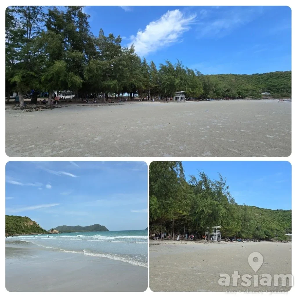 หาดน้ำใส แสมสาร ชายหาดสะอาดบรรยากาศสงบของสัตหีบ