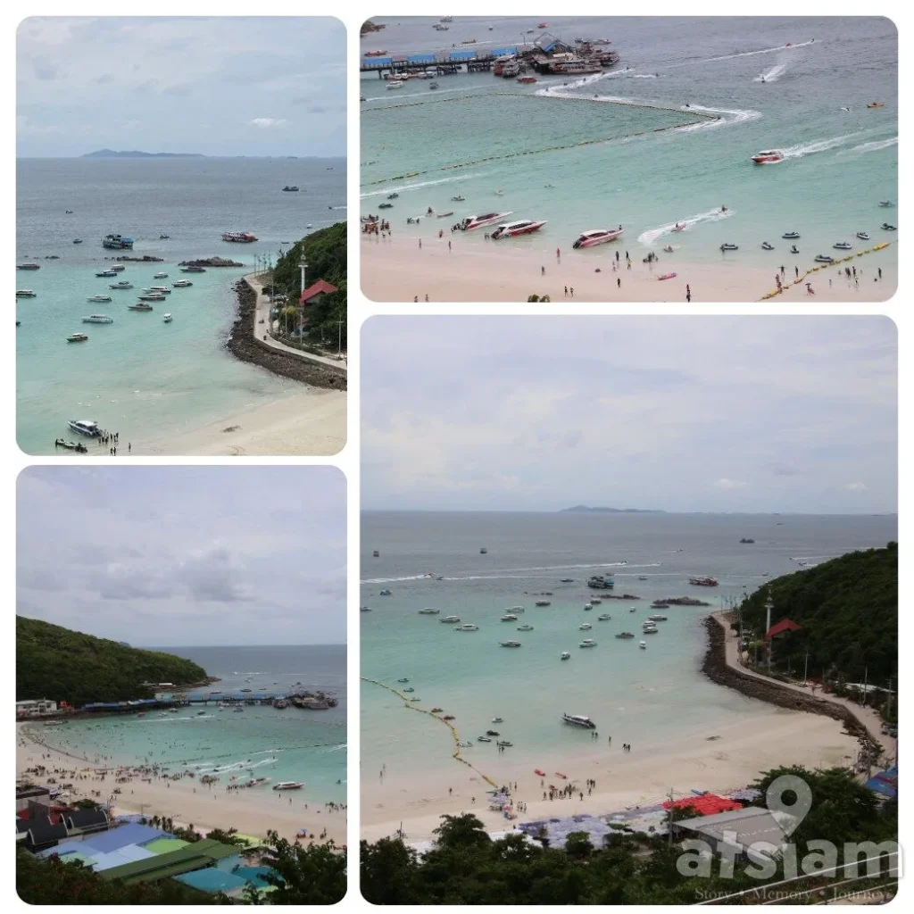 จุดชมวิวหาดตาแหวน เกาะล้าน มุมเดียวหลายอารมณ์ บ่ายก็สวย ค่ำก็ละมุน
