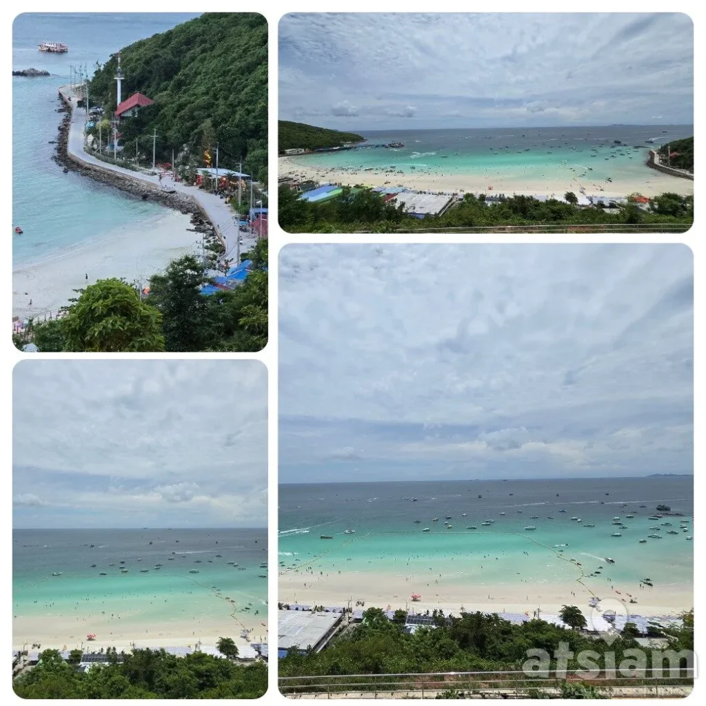 จุดชมวิวหาดตาแหวน เกาะล้าน มุมเดียวหลายอารมณ์ บ่ายก็สวย ค่ำก็ละมุน