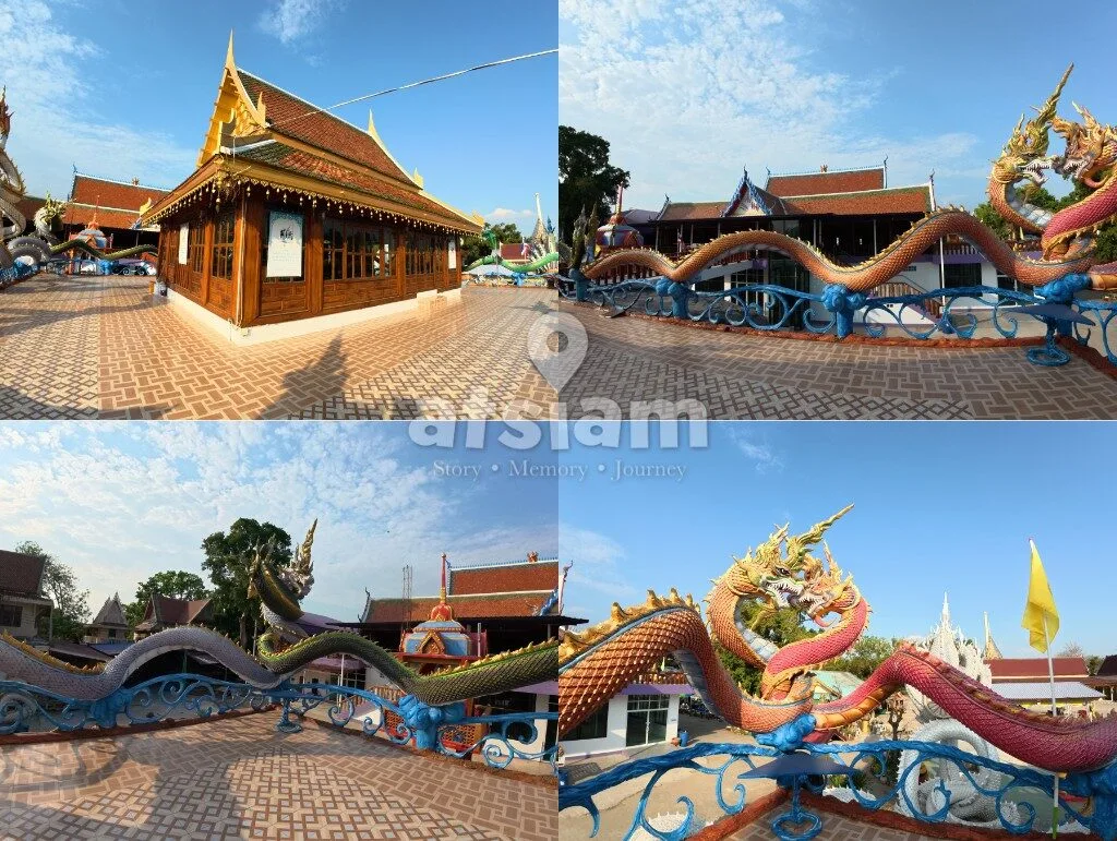 วัดมุจลินทร์ ลพบุรี - ยลโฉมพระอุโบสถลอยน้ำและวิจิตรประติมากรรมพญานาคแห่งท่าวุ้ง