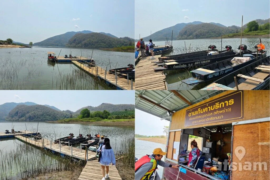 ต้นฉำฉายักษ์กลางน้ำ เขื่อนแม่งัด อ.พร้าว จ.เชียงใหม่ นั่งเรือถ่ายรูปอันซีนกลางน้ำ
