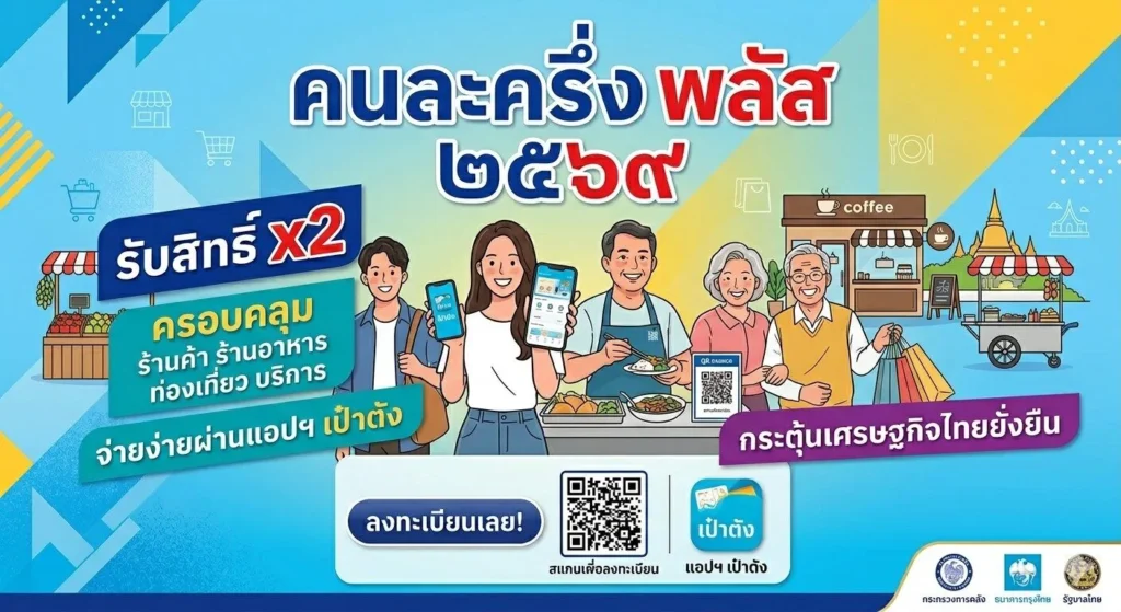 คนละครึ่งพลัส 2569 กระตุ้นเศรษฐกิจไทยยั่งยืน