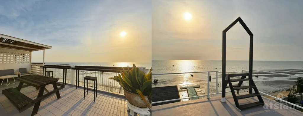 วิวชั้นดาดฟ้าของ Marina Seaview Bangsaen 