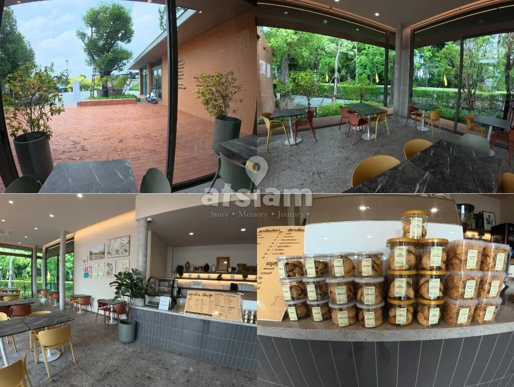 รีวิว อยู่เย็นเป็นสุข คาเฟ่ ร้านกาแฟสวัสดิการวิวพระเจดีย์ธรรมสิงหบุราจริยานุสรณ์ ภายในวัดอัมพวัน จังหวัดสิงห์บุรี พิกัดลับสำหรับสายบุญและนักเดินทางที่ต้องการร่วมทำบุญและพักผ่อนในบรรยากาศสุดสงบ