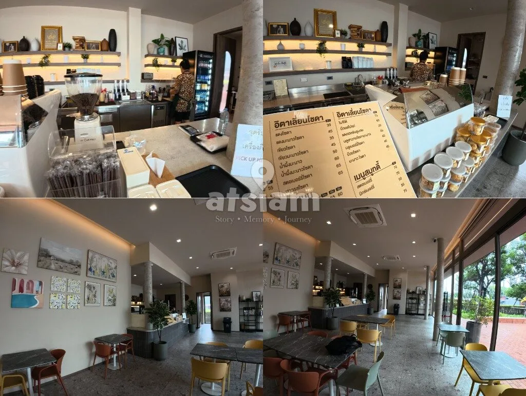 รีวิว อยู่เย็นเป็นสุข คาเฟ่ ร้านกาแฟสวัสดิการวิวพระเจดีย์ธรรมสิงหบุราจริยานุสรณ์ ภายในวัดอัมพวัน จังหวัดสิงห์บุรี พิกัดลับสำหรับสายบุญและนักเดินทางที่ต้องการร่วมทำบุญและพักผ่อนในบรรยากาศสุดสงบ